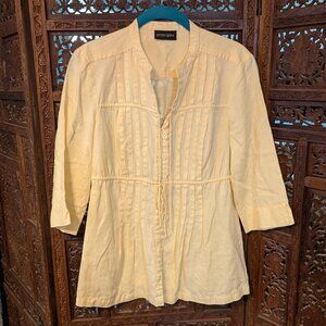 CLEARANCE SALE - Principles Light Yellow Linen Blouse 💜